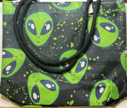 Techno Jute Tote Bag - Alien-hotRAGS.com
