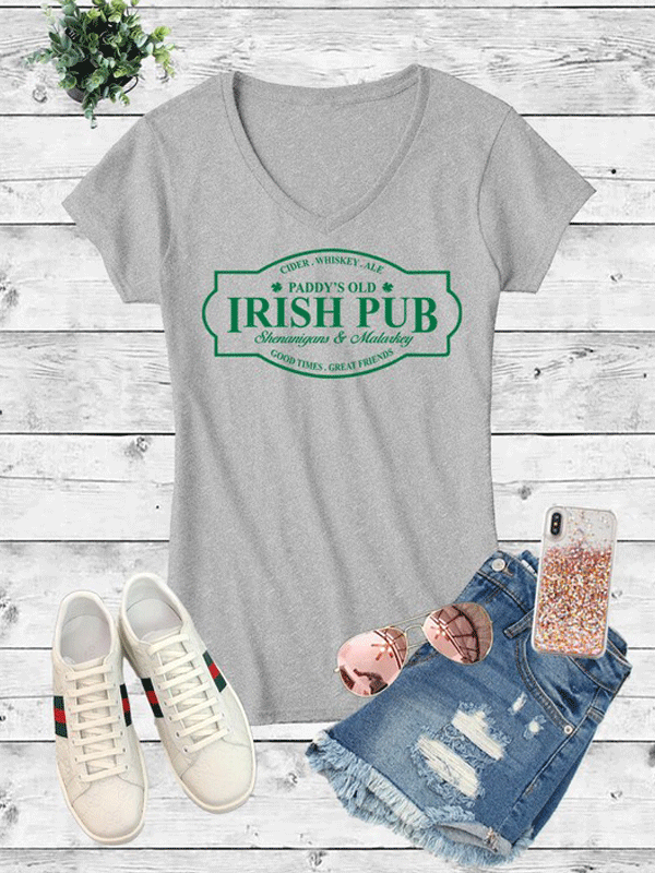 Paddy's Old Irish Pub Jr T-Shirt-hotRAGS.com