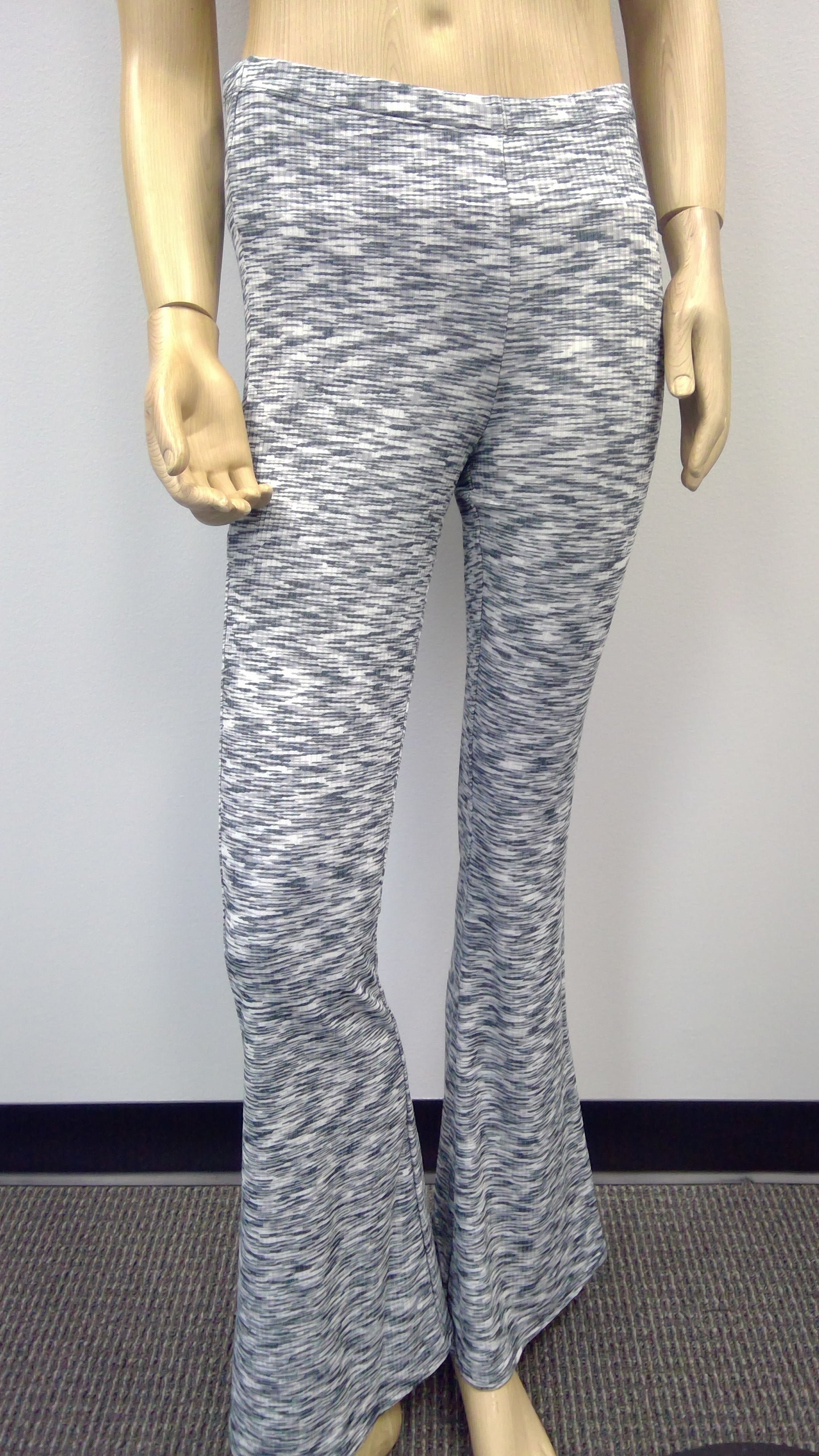 Pants Palazzo - Grey / White-hotRAGS.com