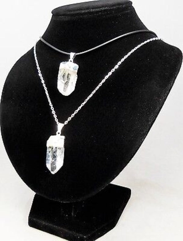 Necklace Quartz Silver Plated-hotRAGS.com