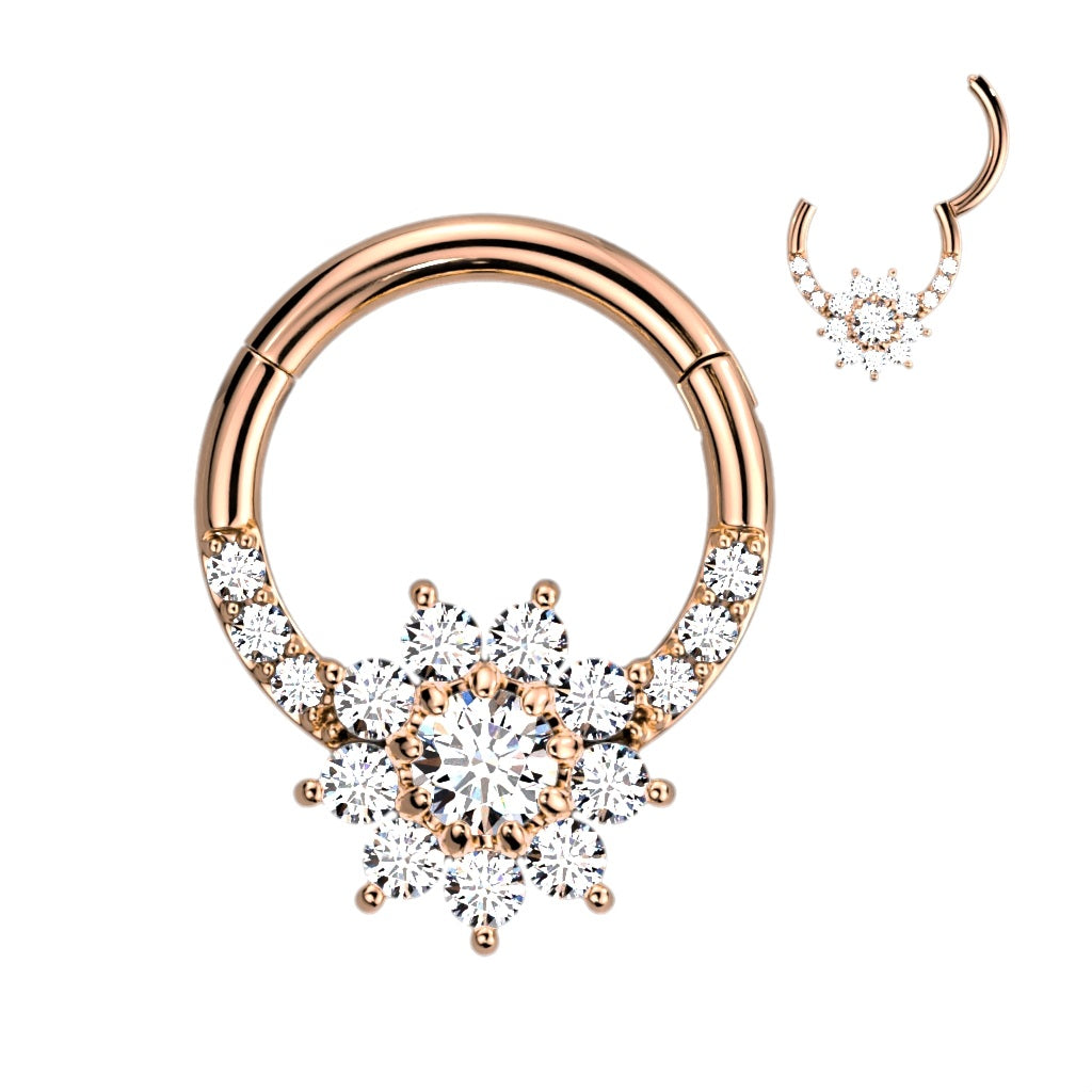 Segment Ring 16g Cz Flower-hotRAGS.com