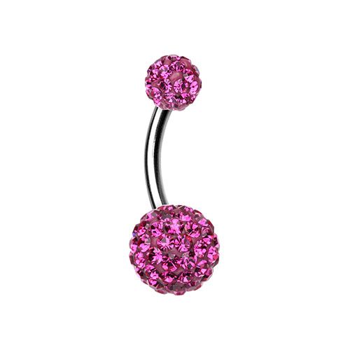 Belly Ring Tiffany Fuschia-hotRAGS.com