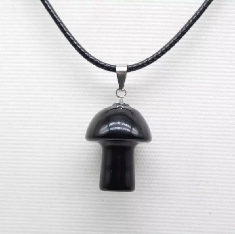 Necklace Mushroom Obsidian-hotRAGS.com