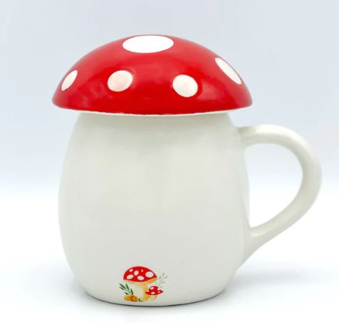 Mushroom 12oz Mug With Lid-hotRAGS.com