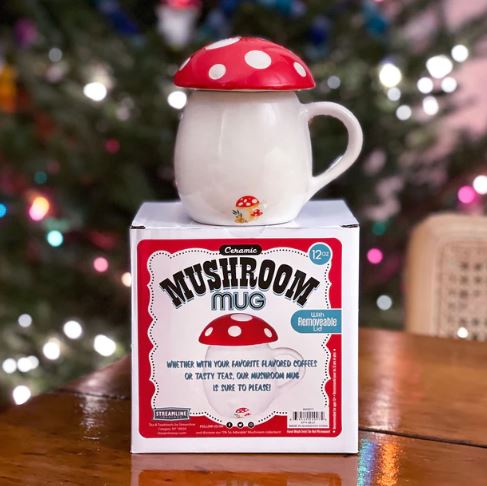 Mug -Mushroom Mug With Lid - 12oz-hotRAGS.com