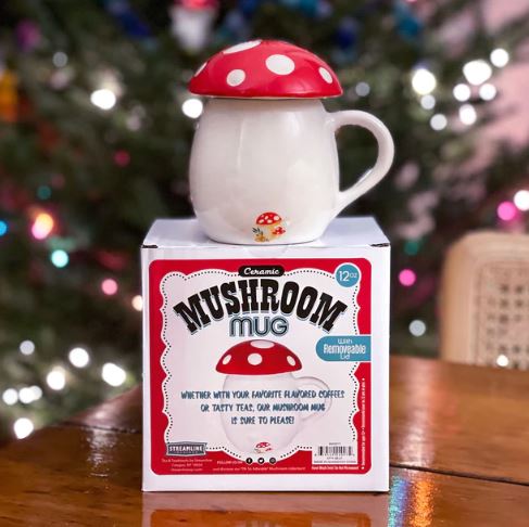 Mushroom 12oz Mug With Lid-hotRAGS.com