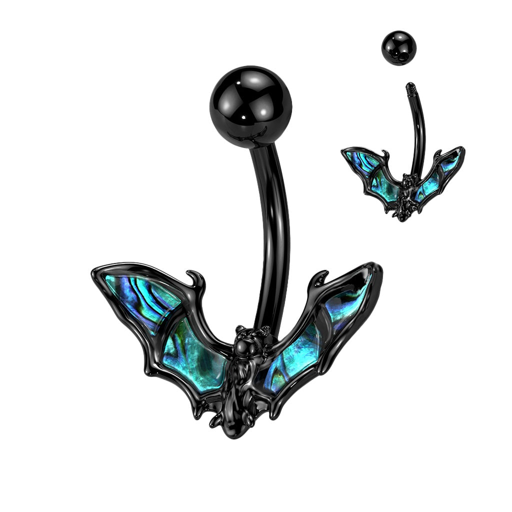 Belly Ring - Bat Abalone-hotRAGS.com