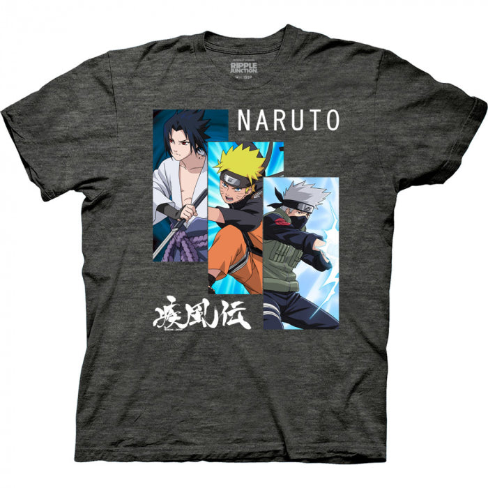 T Shirt Naruto Three Panel Kanji-hotRAGS.com