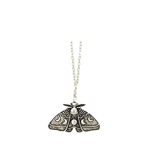 Necklace Luna Moth Silver-hotRAGS.com