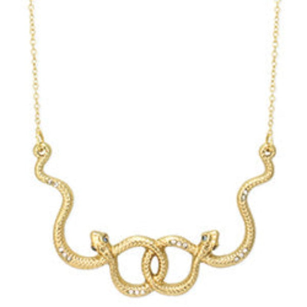Necklace - Snakes - Gold-hotRAGS.com