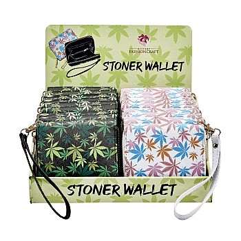 Stoner Wallet All Over Leaf Design-hotRAGS.com