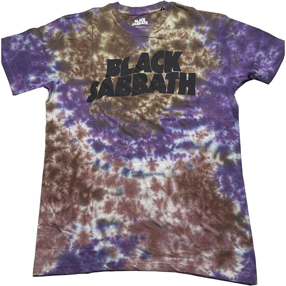 T Shirt Black Sabbath Unisex Wavy Logo Wash Collection-hotRAGS.com