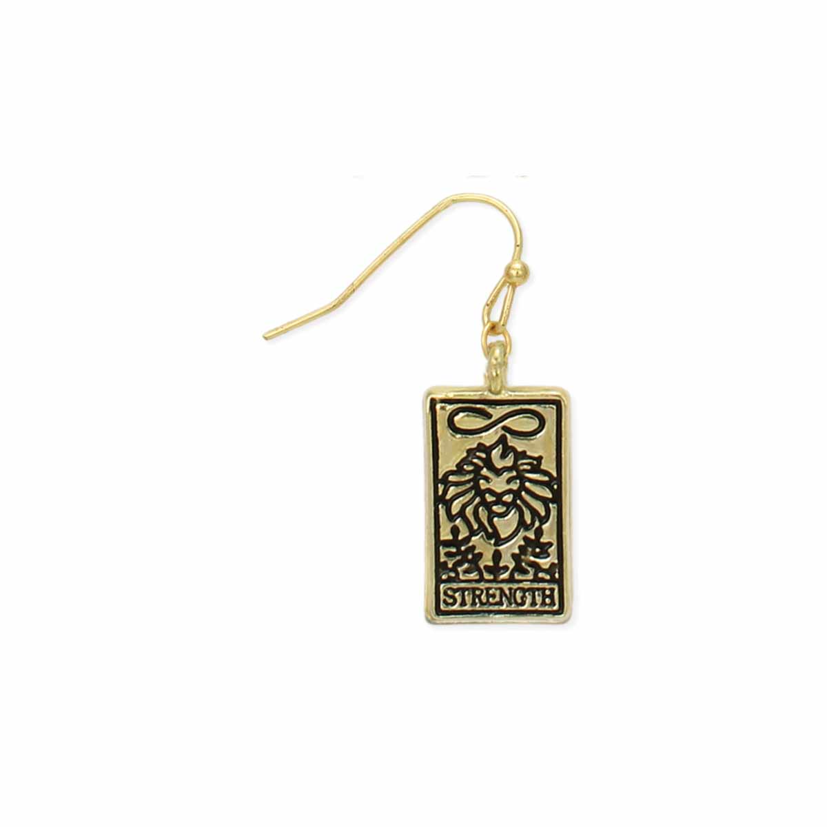 Earrings - Major Arcana Gold Fortune Tarot Earrings-hotRAGS.com