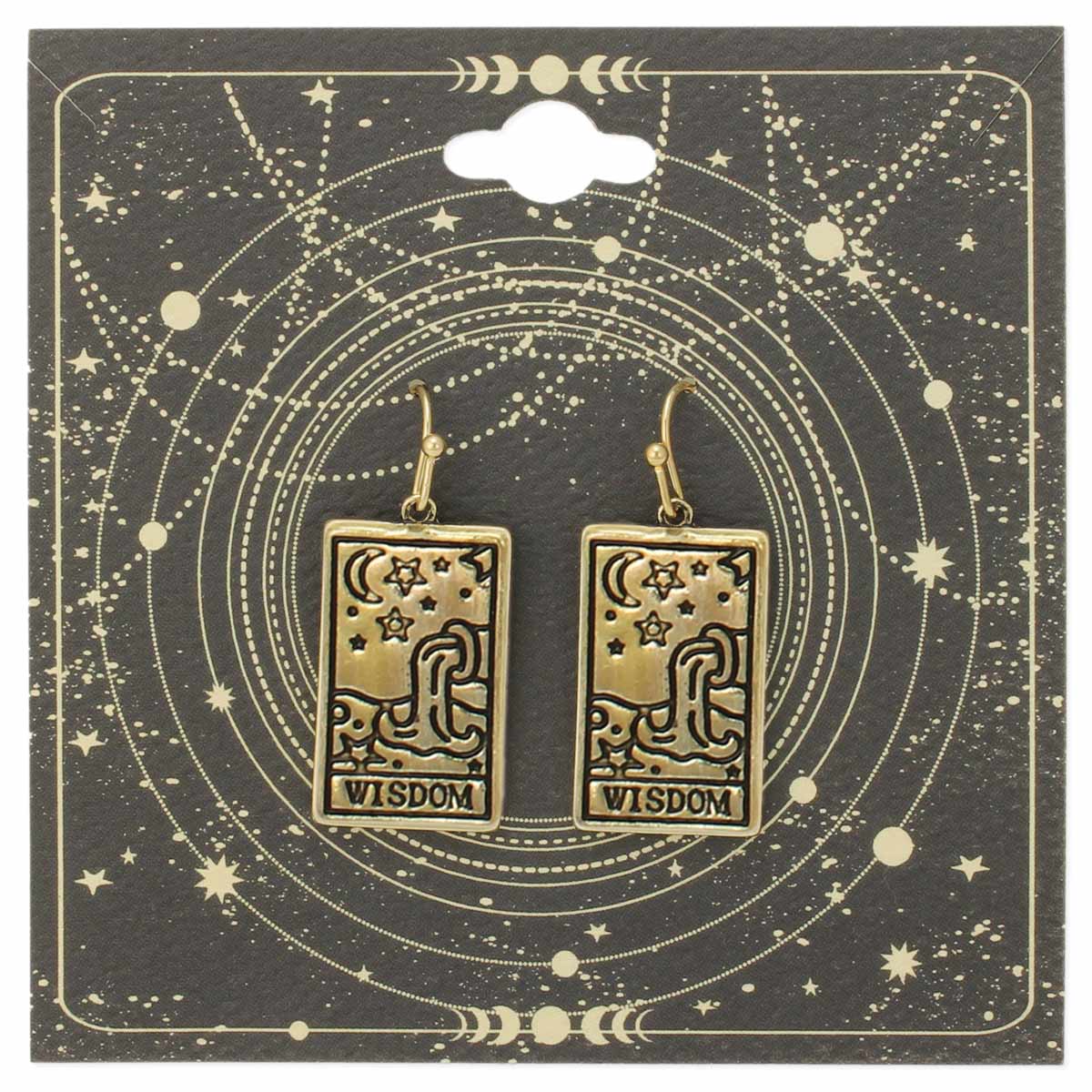 Major Arcana Gold Wisdom Tarot Earrings-hotRAGS.com