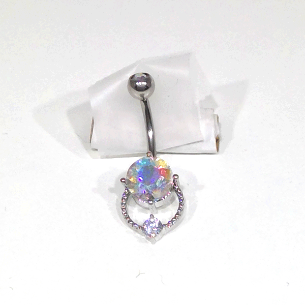Belly Ring - Ab Cubic Zirconia-hotRAGS.com