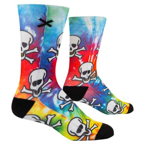 Skulls Tie Dye Sublimation Unisex Crew Socks-hotRAGS.com