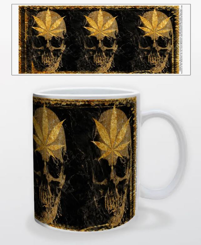 Daveed Benito - Gold Leaf Skull Mug-hotRAGS.com