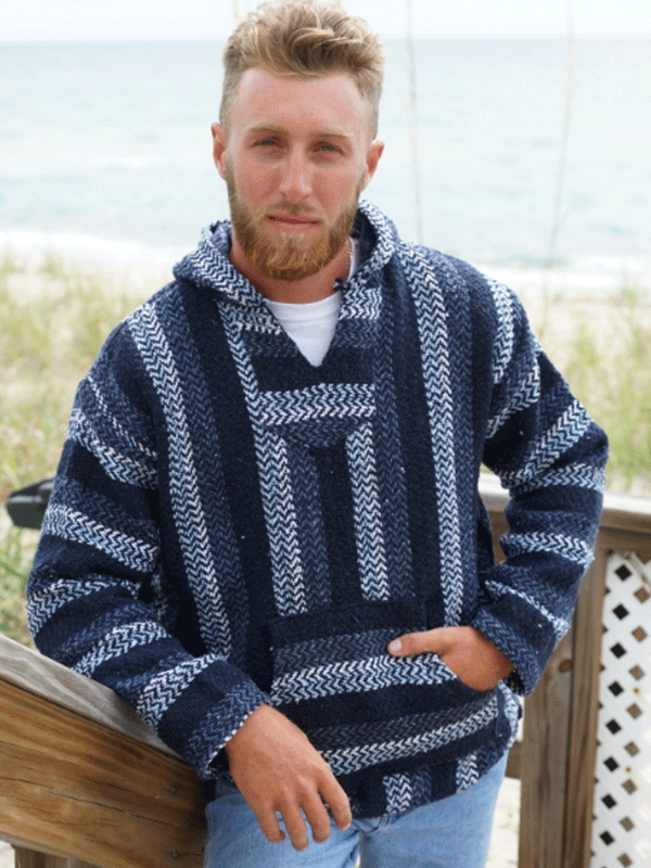 Baja Joe Hoodie - Navy Earth Tone-hotRAGS.com