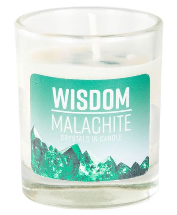 Candle Wisdom Energy Stone Malachite-hotRAGS.com