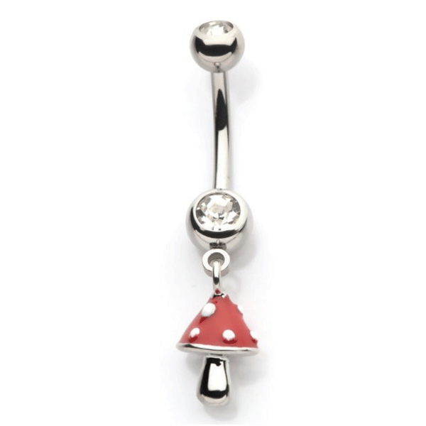 Belly Ring Mushroom-hotRAGS.com