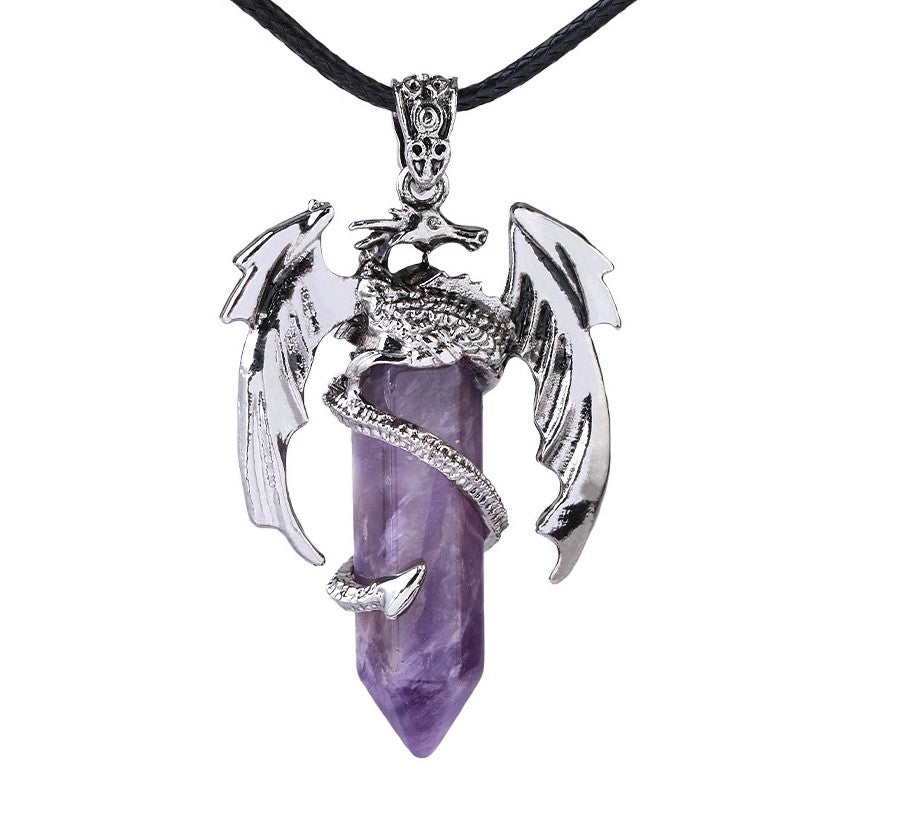 Necklace Dragon Crystal Amethyst-hotRAGS.com