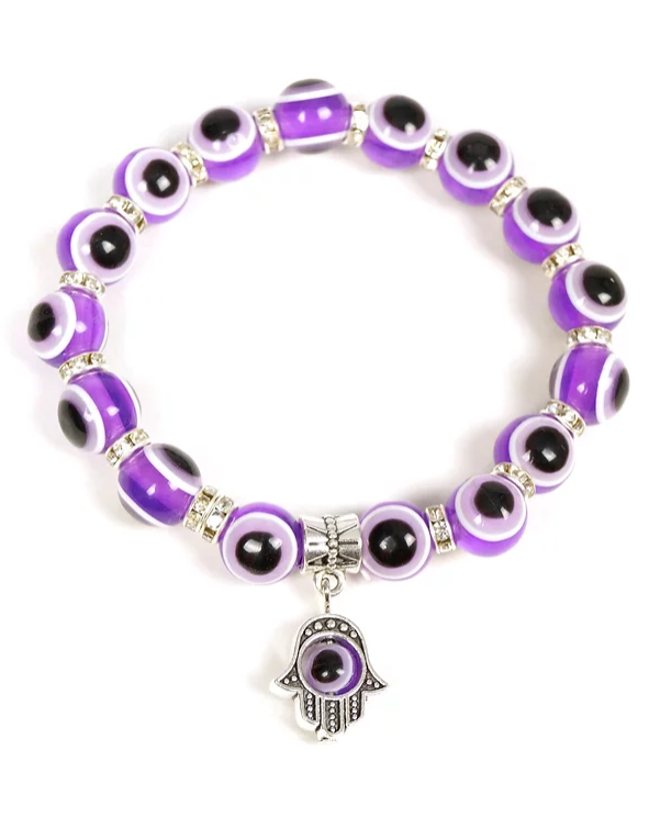 Bracelet - Evil Eye - Purple-hotRAGS.com