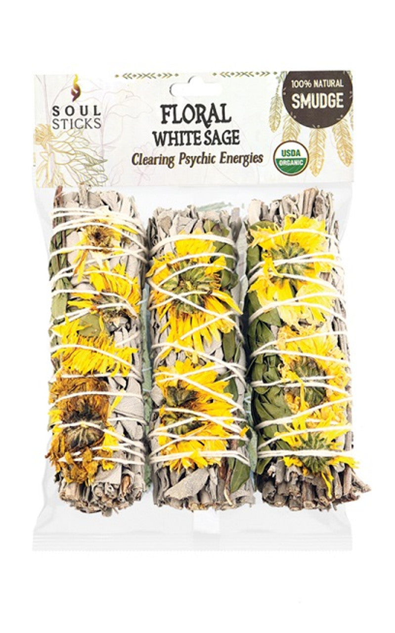 Sage Sunflower 4" Pack Of 3-hotRAGS.com