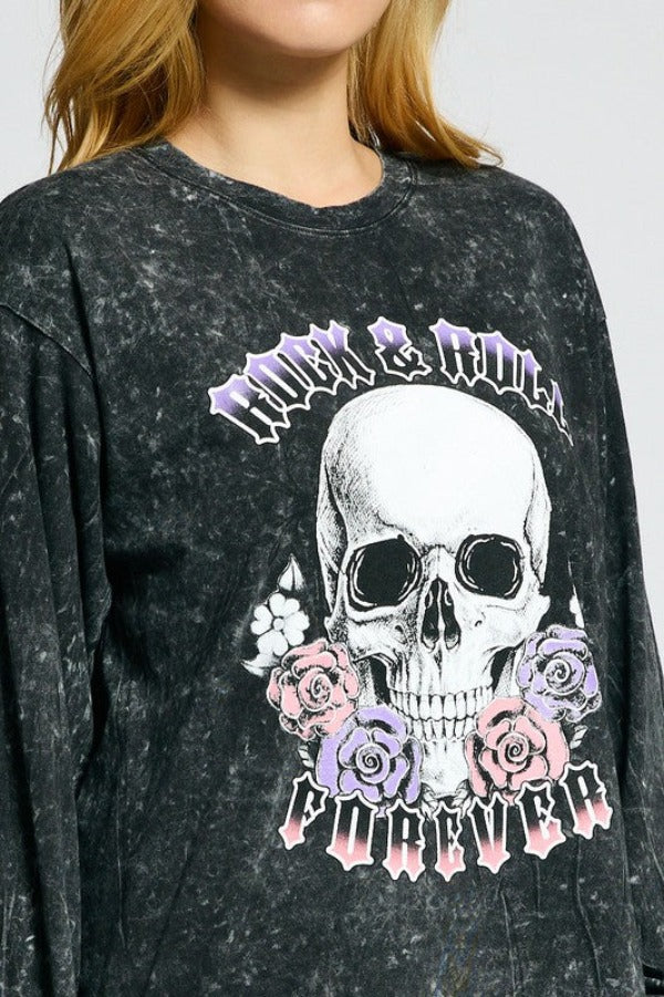 Jr Long Sleeve Skull Rock & Roll Forever-hotRAGS.com