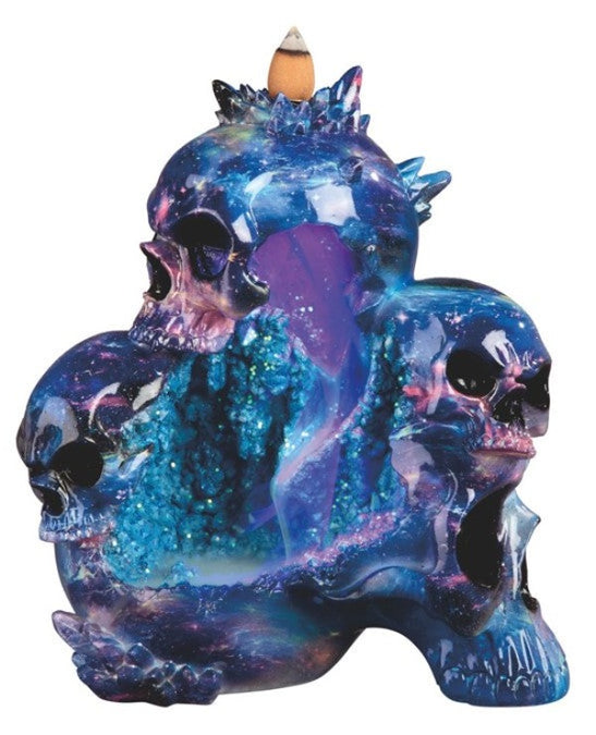 Cone Burner Backflow - Stack of Blue Skulls-hotRAGS.com