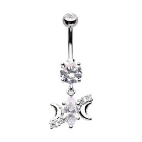 Belly Ring Moons Clear-hotRAGS.com