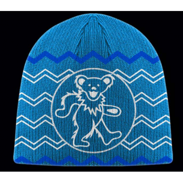 BEANIE GRATEFUL DEAD BLUE KNIT-hotRAGS.com