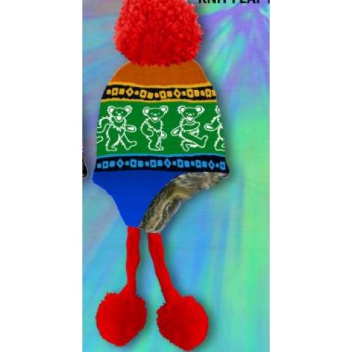 HAT FLAP GRATEFUL DEAD BEAR Rainbow-hotRAGS.com