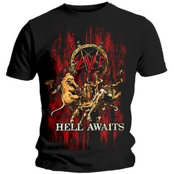 T Shirt Slayer Hell Awaits-hotRAGS.com