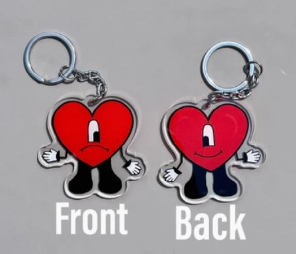 Keychain Bad Bunny Red Heart-hotRAGS.com