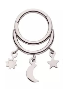 Star Moon Septum Ring-hotRAGS.com