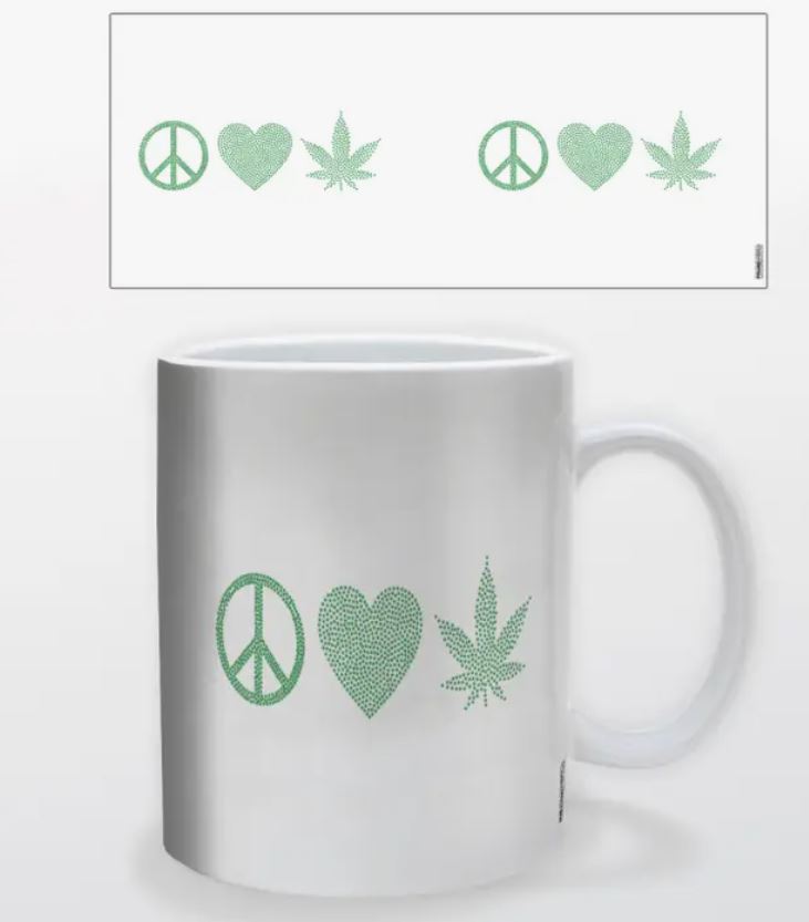 Peace Love Weed 11oz Mug-hotRAGS.com