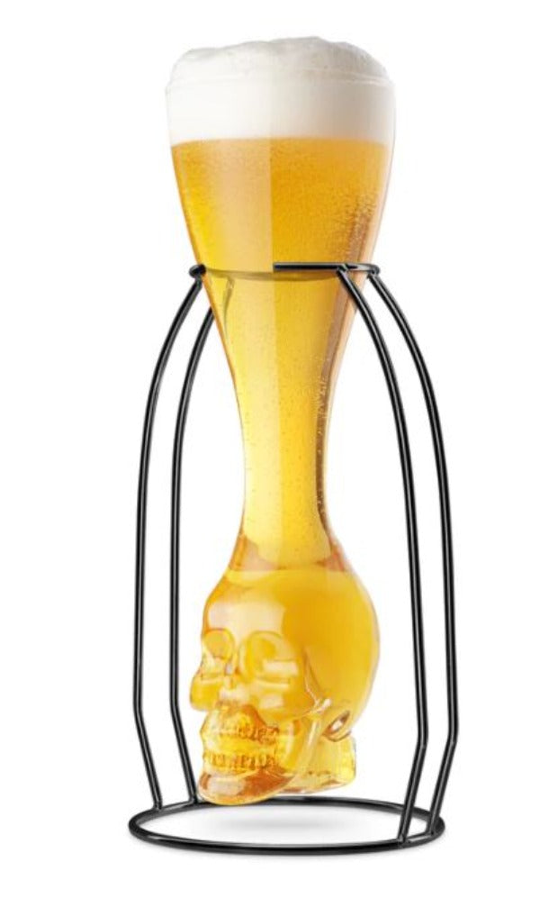 Brainfreeze Skull Glass with Skeletal Frame-hotRAGS.com