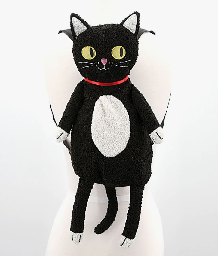 Furry Black Cat Backpack-hotRAGS.com