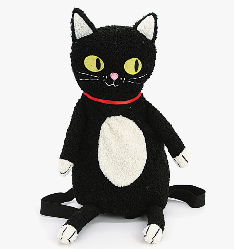 Furry Black Cat Backpack-hotRAGS.com