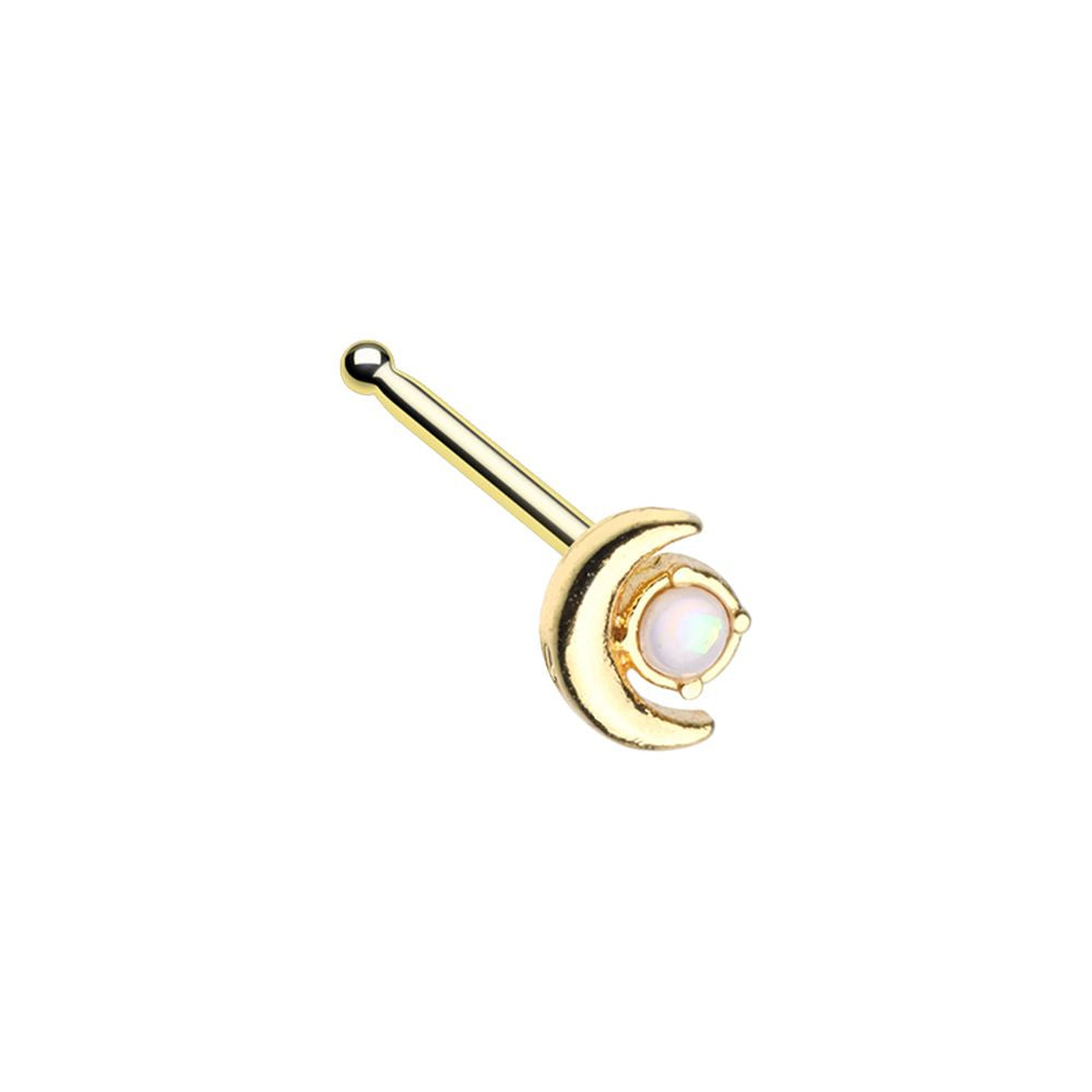 Nose Bone - Golden Opal Moon-hotRAGS.com