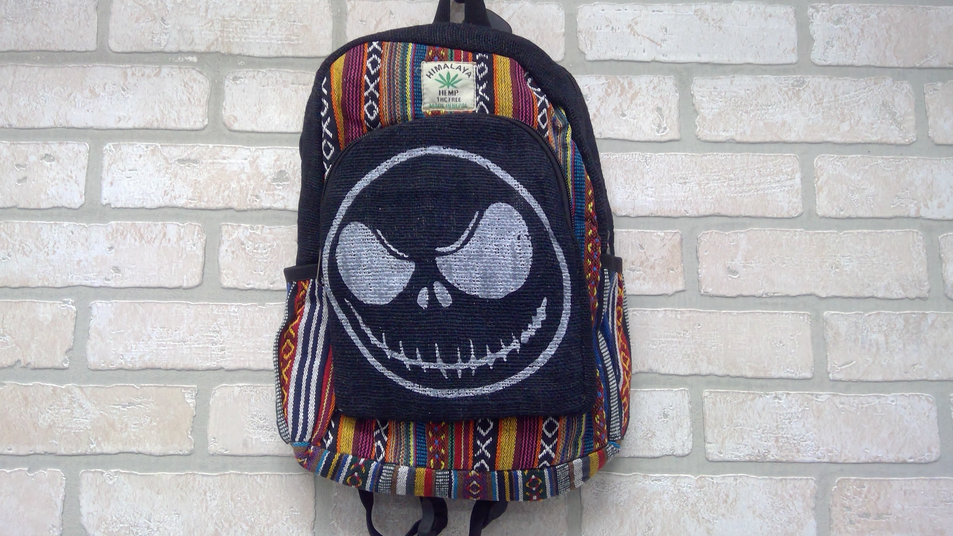 Hemp Jack Print Backpack-hotRAGS.com