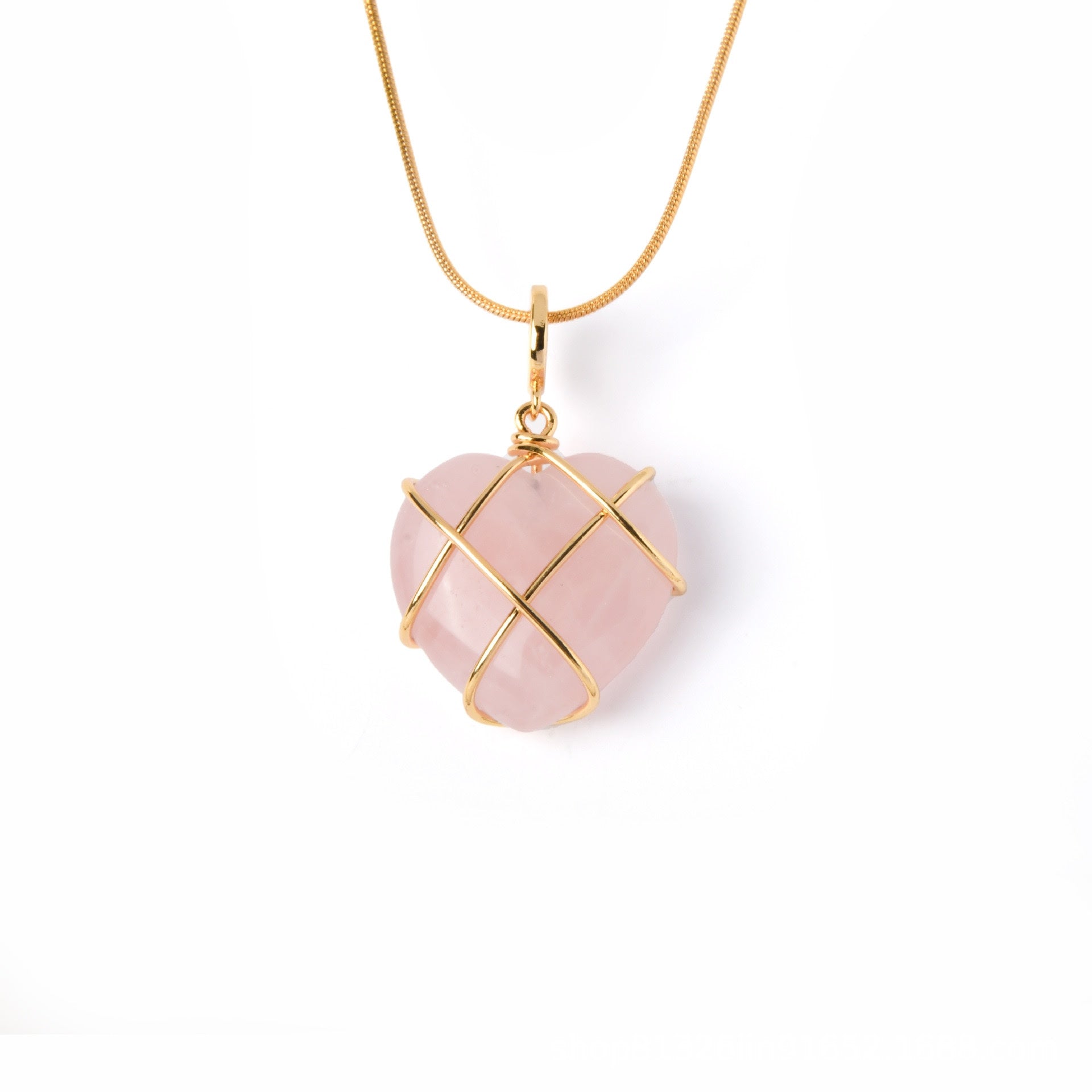Necklace - Crystal Heart Rose-hotRAGS.com