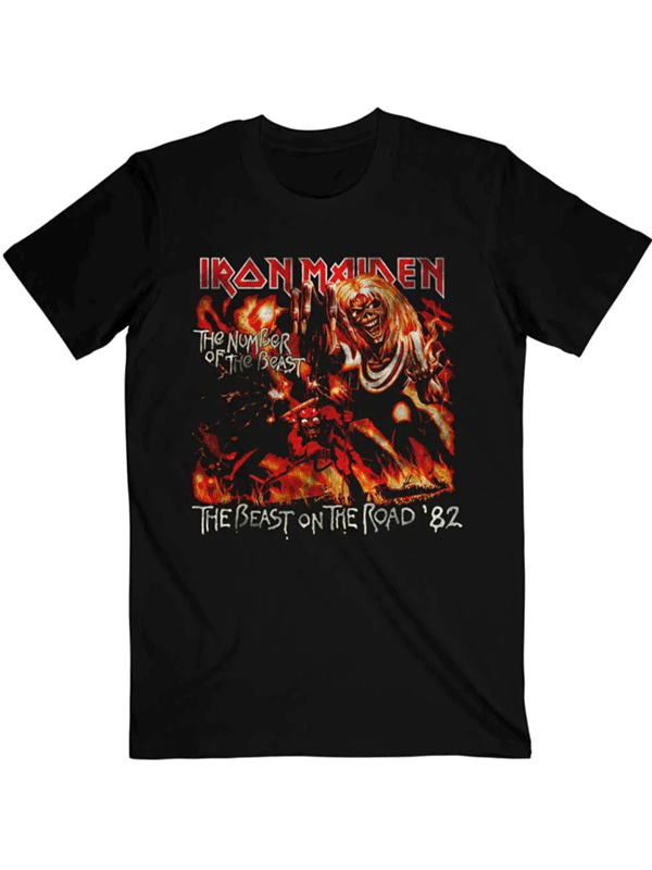 T-shirt Iron Maiden Beast On The Road Tour '82-hotRAGS.com