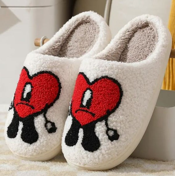SLIPPERS BAD BUNNY SAD HEART-hotRAGS.com