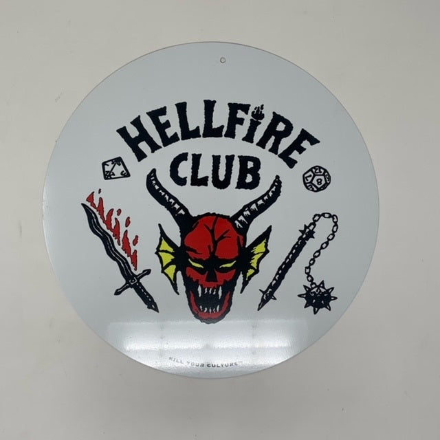 Sign Tin Hellfire Club Circle-hotRAGS.com