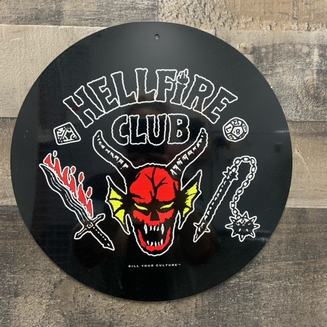 Sign Tin Hellfire Club Circle-hotRAGS.com