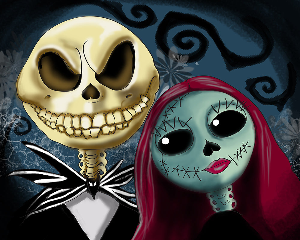 Nightmare Before Christmas Together Forever Jack and Sally Blanket-hotRAGS.com