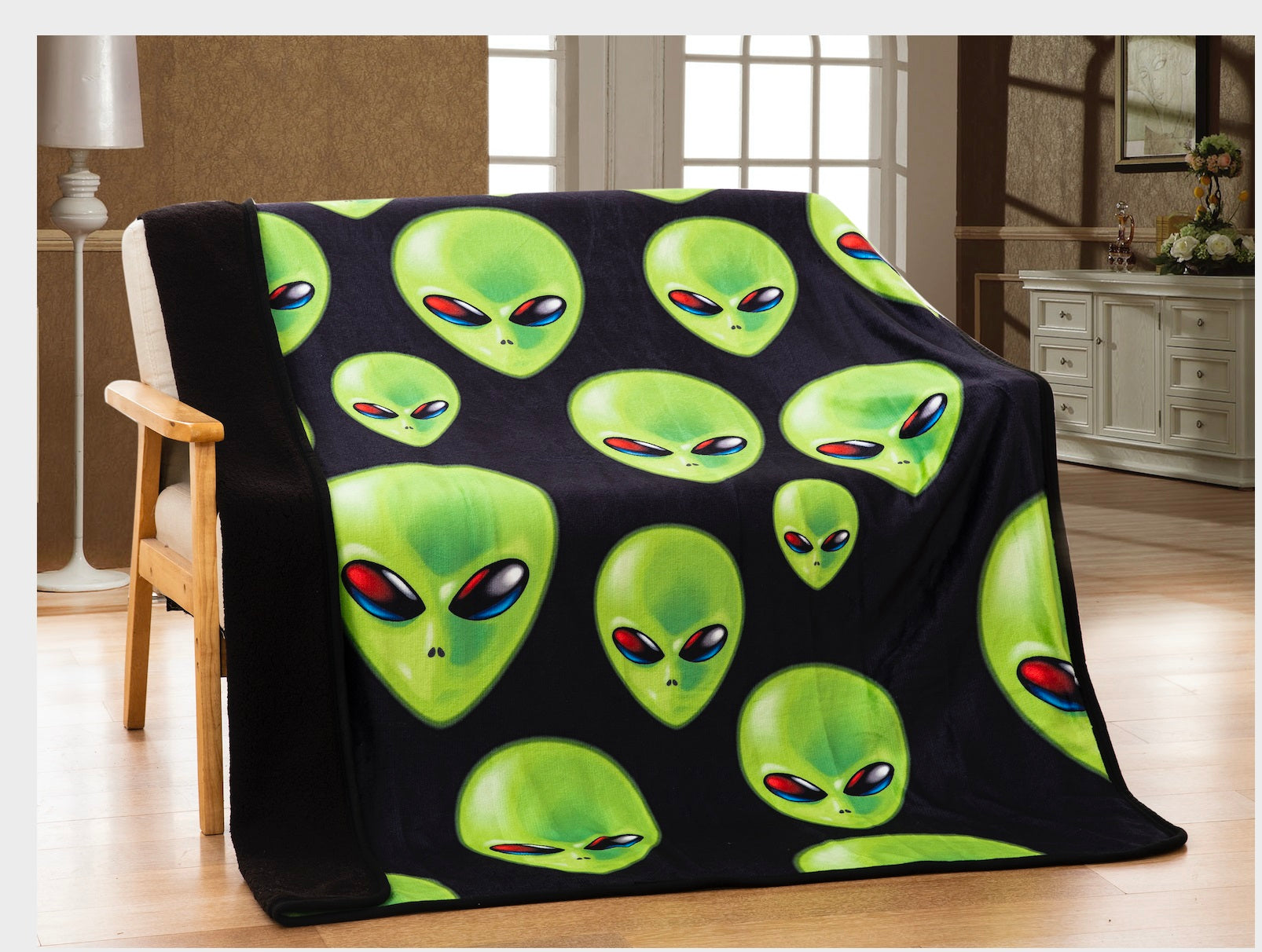 Blanket Alien Heads-hotRAGS.com