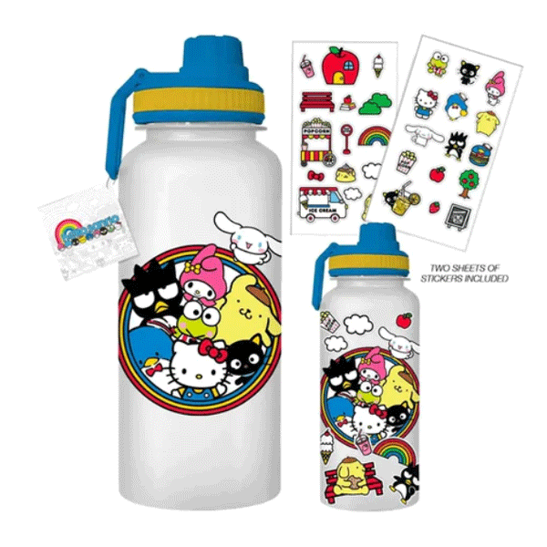 Water Bottle Sanrio Hello Kitty & Friends W/stickers 32oz-hotRAGS.com