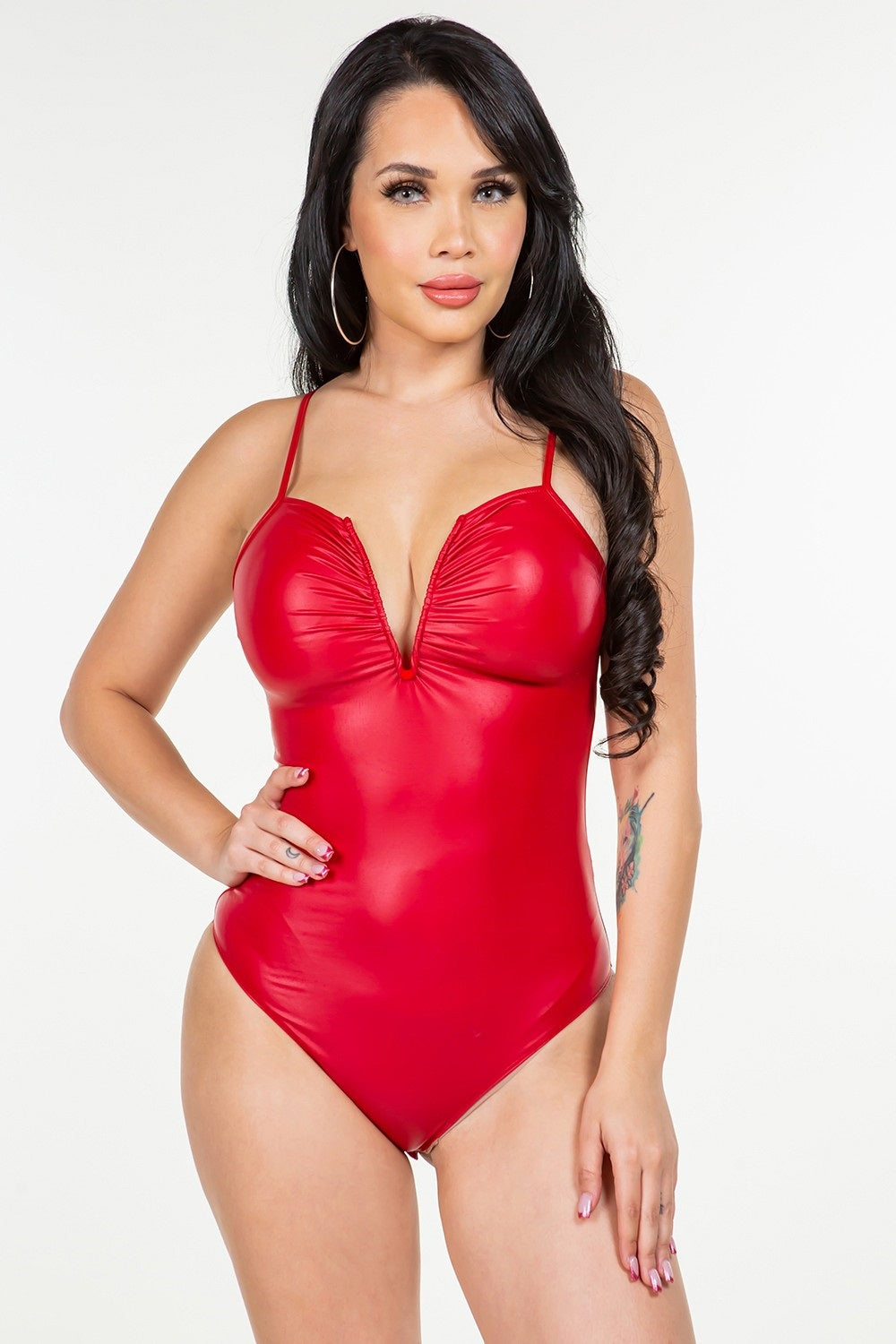 Jr Bodysuit - Leather Red-hotRAGS.com